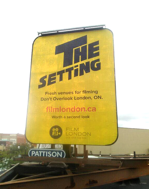 Photo of the Setting Poster on a billboard in Toronto