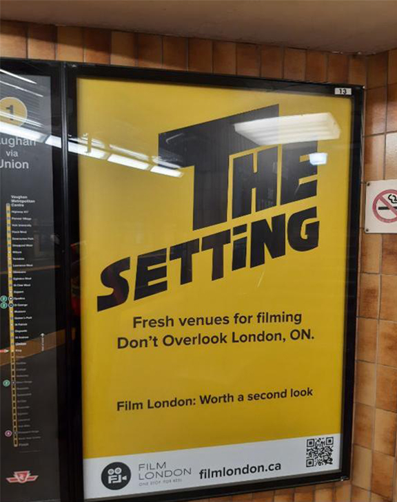 The Setting poster in a TTC station near the film district